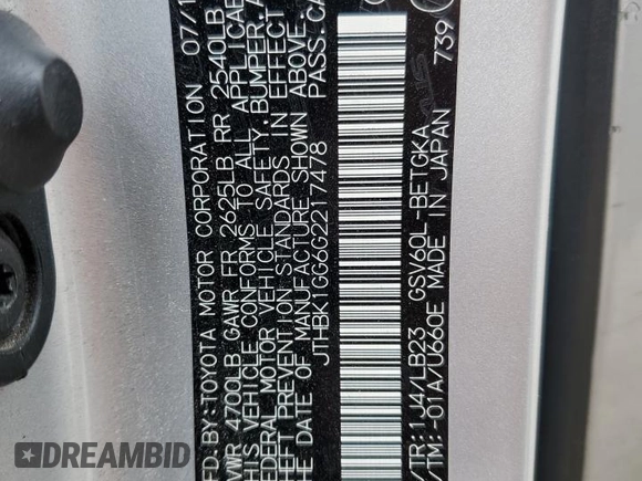 2016 Lexus ES with VIN JTHBK1GG6G2217478, listed as a Copart auction lot 47730995 with 129,389 mi miles and Clean Title. Bid and sale history available at carsss.com. Image 13.
