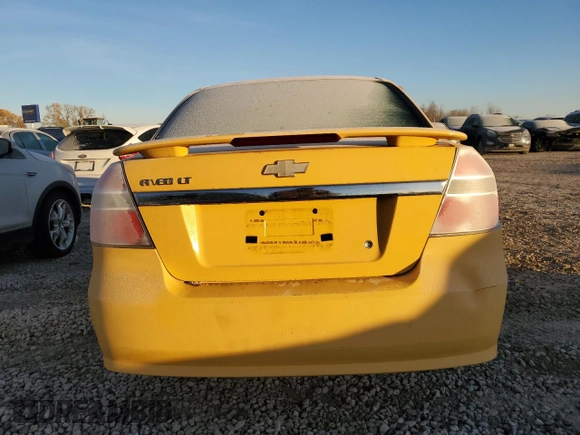 2011 Chevrolet Aveo 2LT with VIN KL1TG5DE5BB115378, listed as a Copart auction lot 82051914 with 125,748 mi miles and Salvage title. Bid and sale history available at DreamBid. Image 6.