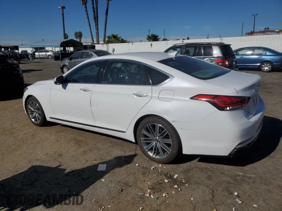 2019 Genesis G80 3.8L with VIN KMTFN4JEXKU326897, listed as a Copart auction lot 81956804 with 57,435 mi miles and Salvage Title. Bid and sale history available at DreamBid. Image 2.