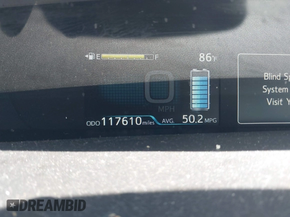 2017 Toyota Prius Two with VIN JTDKBRFUXH3044163, listed as a IAAI auction lot 42196278 with 117,610 mi miles and . Bid and sale history available at DreamBid. Image 15.