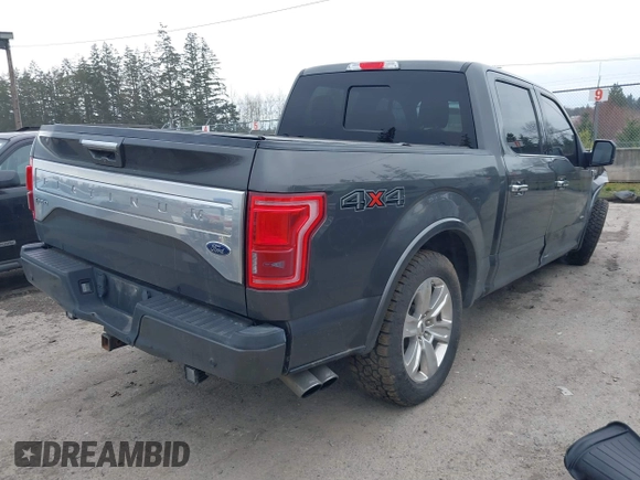 2015 Ford F-150 XLT with VIN 1FTEW1EGXFFC41635, listed as a IAAI auction lot 41765722 with 128,844 mi miles. Bid and sale history available at carsss.com. Image 4.