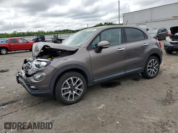 2016 FIAT 500X Trekking Plus with VIN ZFBCFYETXGP400536, listed as a Copart auction lot 55886095 with 81,308 mi miles and Clean title. Bid and sale history available at DreamBid. Image 1.