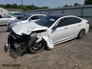 2018 Genesis G80 3.3T Sport with VIN KMHGN4JB7JU244581, listed as a Copart auction lot 67610544 with 37,792 mi miles and Salvage Title. Bid and sale history available at carsss.com. Image 1.