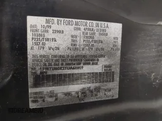 2000 Ford Explorer z VIN 1FMYU60X2YUA61809, wystawiony jako IAAI lot #42414796 z przebiegiem 167 129 mil mil oraz . Historia ofert i sprzedaży dostępna na DreamBid. Obrazek 9.
