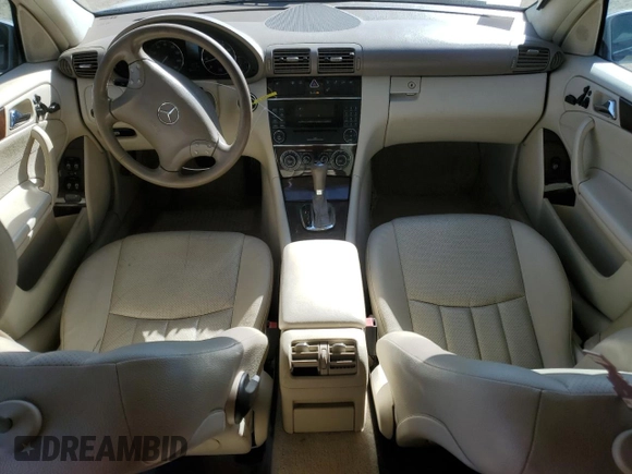 2005 Mercedes-Benz C 320 with VIN WDBRF64J15F602520, listed as a Copart auction lot 48212235 with 136,330 mi miles and Salvage Title. Bid and sale history available at DreamBid. Image 8.