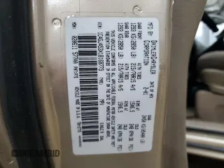 2001 Chrysler Voyager LX z VIN 1C4GJ453X1B168773, wystawiony jako Copart lot #71827554 z przebiegiem Nie podano mil oraz Szkoda całkowita • Salvage title. Historia ofert i sprzedaży dostępna na DreamBid. Obrazek 14.