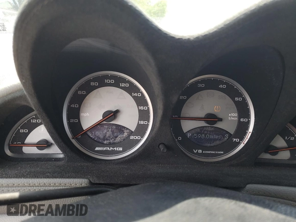 2005 Mercedes-Benz SL 55 AMG with VIN WDBSK74F75F086906, listed as a Copart auction lot 58482615 with 100,111 mi miles and Clean title. Bid and sale history available at DreamBid. Image 9.