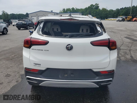 2023 Buick Encore GX Essence with VIN KL4MMFSL1PB007368, listed as a Copart auction lot 57029995 with Not provided miles and Salvage title. Bid and sale history available at DreamBid. Image 6.