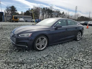 2018 Audi A5 Sportback Premium Plus with VIN WAUENCF59JA009185, listed as a Copart auction lot 45173755 with 99,593 mi miles and Salvage Title. Bid and sale history available at carsss.com. Image 1.