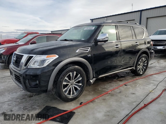 2020 Nissan Armada SL with VIN JN8AY2NC3L9621331, listed as a Copart auction lot 43926685 with 116,566 mi miles and Salvage Title. Bid and sale history available at carsss.com. Image 1.