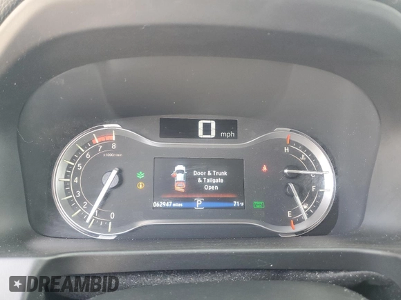 2019 Honda Ridgeline RTL-T with VIN 5FPYK2F62KB002624, listed as a Copart auction lot 50142765 with 62,947 mi miles and Salvage title. Bid and sale history available at DreamBid. Image 9.
