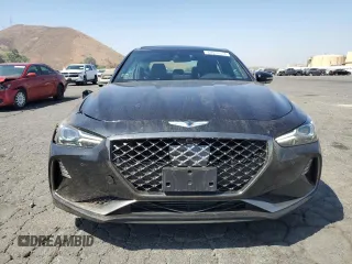 2019 Genesis G70 3.3T Advanced with VIN KMTG34LE8KU015587, listed as a Copart auction lot 69414314 with 66,554 mi miles and Salvage Title. Bid and sale history available at carsss.com. Image 5.