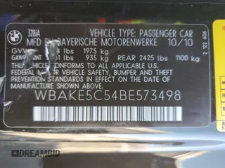2011 BMW 3 Series 328i z VIN WBAKE5C54BE573498, wystawiony jako Copart lot #88062045 z przebiegiem 81 239 mil mil oraz Szkoda całkowita • Salvage title. Historia ofert i sprzedaży dostępna na DreamBid. Obrazek 15.
