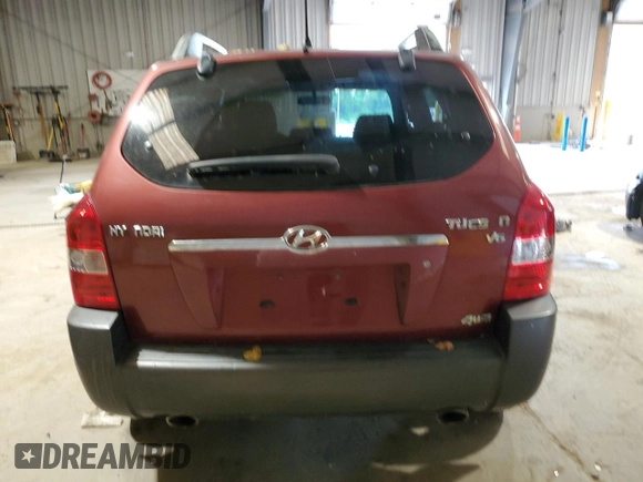 2005 Hyundai Tucson GLS with VIN KM8JN72D45U127165, listed as a Copart auction lot 64548104 with 127,234 mi miles and Salvage Title. Bid and sale history available at carsss.com. Image 6.