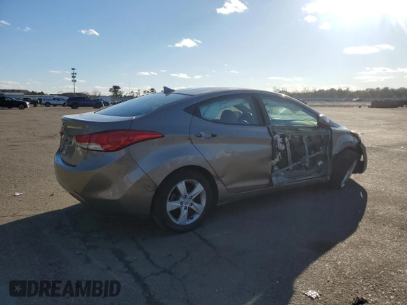 2013 Hyundai Elantra Limited with VIN 5NPDH4AE3DH255665, listed as a Copart auction lot 45544645 with 88,683 mi miles and Salvage Title. Bid and sale history available at DreamBid. Image 3.