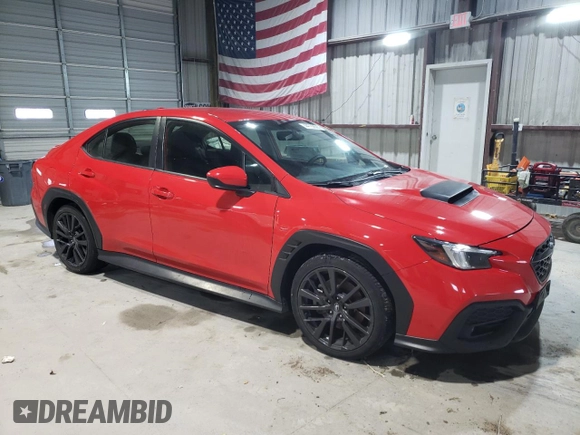 2022 Subaru WRX Premium with VIN JF1VBAF69N9003005, listed as a Copart auction lot 44722625 with 38,232 mi miles and Salvage title. Bid and sale history available at DreamBid. Image 4.