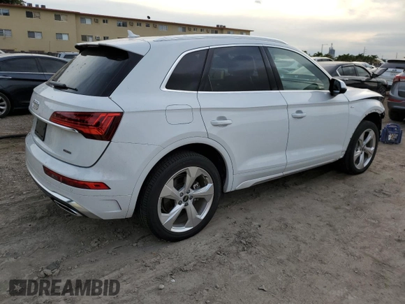 2022 Audi Q5 S line Premium Plus with VIN WA1EAAFY7N2085060, listed as a Copart auction lot 37747293 with 8,015 mi miles and . Bid and sale history available at DreamBid. Image 3.