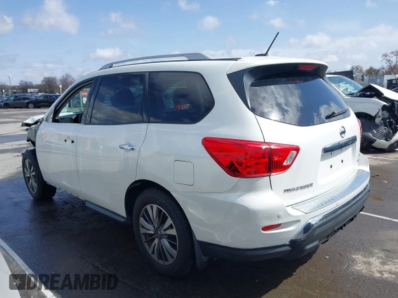 2017 Nissan Pathfinder SV with VIN 5N1DR2MM9HC627155, listed as a IAAI auction lot 41710942 with 60,906 mi miles. Bid and sale history available at carsss.com. Image 14.