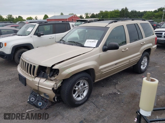 2000 Jeep Grand Cherokee Limited with VIN 1J4GW58S8YC361416, listed as a IAAI auction lot 42342095 with 138,100 mi miles and . Bid and sale history available at DreamBid. Image 2.