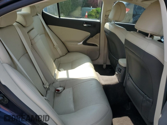 2012 Lexus IS 250 with VIN JTHCF5C23C5055442, listed as a Copart auction lot 58439585 with 104,121 mi miles and Salvage title. Bid and sale history available at DreamBid. Image 10.