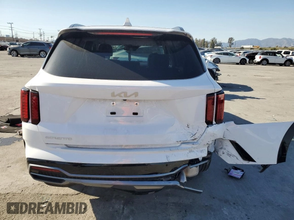 2023 Kia Sorento S with VIN 5XYRL4LC5PG208066, listed as a Copart auction lot 45376745 with 16,943 mi miles and Salvage Title. Bid and sale history available at DreamBid. Image 6.