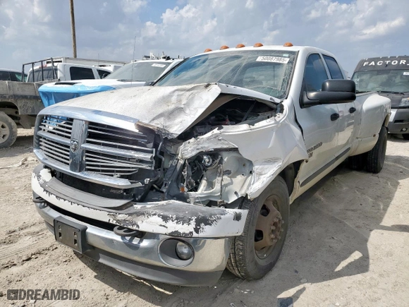 2006 Dodge Ram 3500 SLT with VIN 3D7ML48C56G172775, listed as a Copart auction lot 50087985 with 363,008 mi miles and Salvage Title. Bid and sale history available at carsss.com. Image 1.
