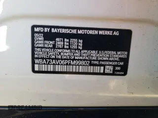 2023 BMW 4 Series 430i xDrive with VIN WBA73AV06PFM99802, listed as a Copart auction lot 45356035 with Not provided miles and Salvage title. Bid and sale history available at DreamBid. Image 14.