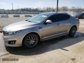 2015 Kia Optima SXL Turbo with VIN 5XXGR4A6XFG401495, listed as a Copart auction lot 50052205 with 172,747 mi miles and Salvage Title. Bid and sale history available at carsss.com. Image 1.