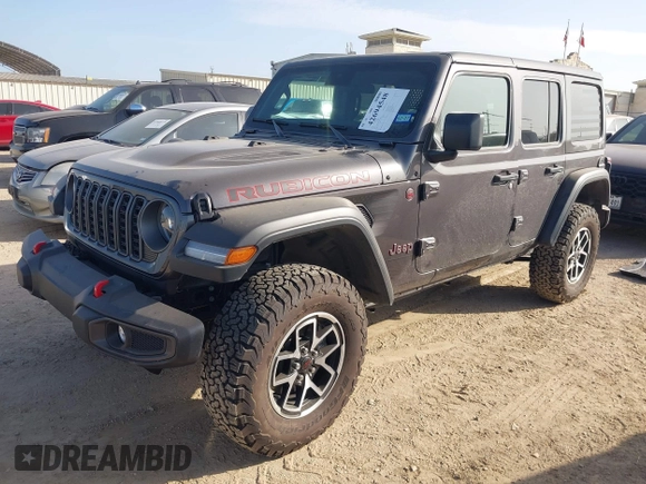 2025 Jeep Wrangler Rubicon with VIN 1C4PJXFNXSW532895, listed as a IAAI auction lot 42694548 with 1,886 mi miles and . Bid and sale history available at DreamBid. Image 17.