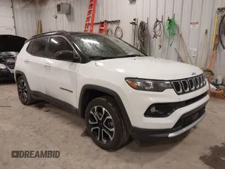 2023 Jeep Compass Limited with VIN 3C4NJDCN2PT552520, listed as a IAAI auction lot 41469926 with 14,642 mi miles and . Bid and sale history available at carsss.com. Image 1.