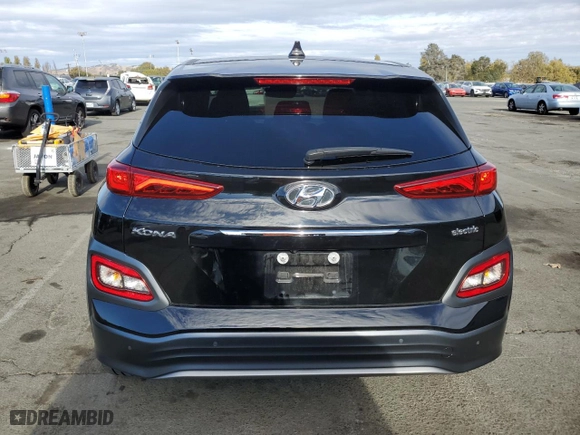 2019 Hyundai Kona Electric Ultimate with VIN KM8K53AG9KU022903, listed as a Copart auction lot 78639034 with 71,965 mi miles and Salvage Title. Bid and sale history available at carsss.com. Image 6.