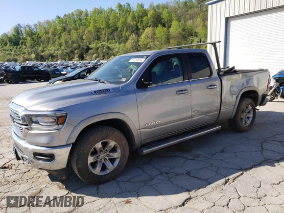 2019 Ram 1500 Laramie with VIN 1C6SRFDT5KN713298, listed as a Copart auction lot 51713624 with 118,908 mi miles and Salvage Title. Bid and sale history available at carsss.com. Image 1.