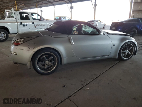 2008 Nissan 350Z Enthusiast with VIN JN1BZ36A88M851177, listed as a Copart auction lot 46493085 with 105,569 mi miles and Salvage Title. Bid and sale history available at DreamBid. Image 3.
