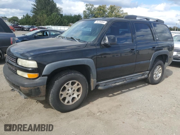 2005 Chevrolet Tahoe Z71 with VIN 1GNEK13T65R199268, listed as a Copart auction lot 76206884 with 302,824 mi miles and Clean Title. Bid and sale history available at carsss.com. Image 1.