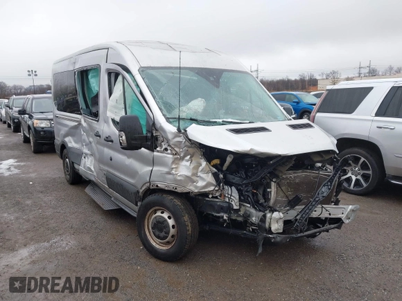 2019 Ford Transit Passenger XL with VIN 1FBAX2CM0KKA73861, listed as a IAAI auction lot 41494070 with 29,556 mi miles. Bid and sale history available at carsss.com. Image 1.