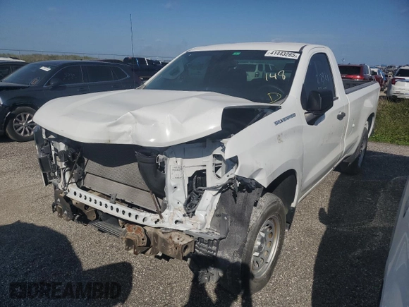 2021 Chevrolet Silverado 1500 Work Truck with VIN 3GCNWAEH7MG172990, listed as a Copart auction lot 41443265 with 27,921 mi miles and Non Repairable. Bid and sale history available at carsss.com. Image 1.