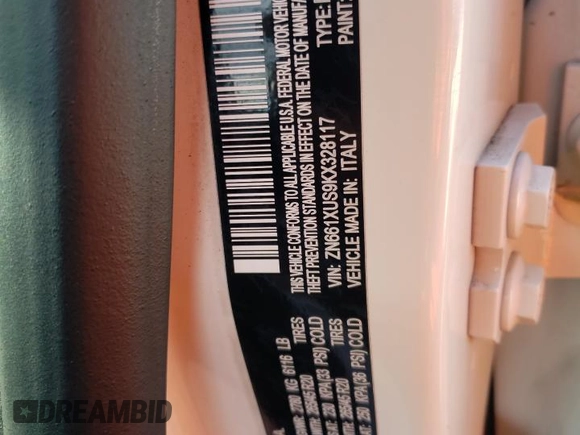 2019 Maserati Levante GranSport with VIN ZN661XUS9KX328117, listed as a Copart auction lot 73722224 with 0 mi miles and Salvage Title. Bid and sale history available at carsss.com. Image 14.