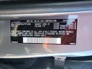 2020 Volvo S90 R-Design with VIN LVYA22MT0LP174296, listed as a Copart auction lot 71896424 with 43,633 mi miles and Salvage Title. Bid and sale history available at carsss.com. Image 13.
