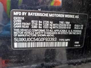 2016 BMW X6 sDrive35i with VIN 5UXKU0C54G0F93393, listed as a Copart auction lot 39393874 with 103,254 mi miles. Bid and sale history available at carsss.com. Image 12.