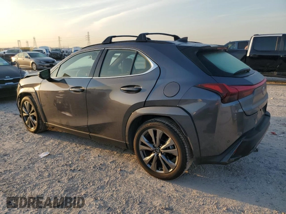 2023 Lexus UX 250h F Sport with VIN JTHR6JBH5P2151069, listed as a Copart auction lot 58382515 with 23,114 mi miles and Salvage title. Bid and sale history available at DreamBid. Image 2.