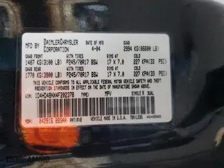 2004 Dodge Durango SLT with VIN 1D4HD48NX4F202378, listed as a Copart auction lot 47530825 with 320,975 mi miles and Salvage Title. Bid and sale history available at carsss.com. Image 13.