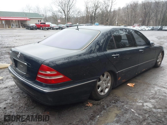 2001 Mercedes-Benz S-Class with VIN WDBNG75J31A212574, listed as a IAAI auction lot 41678906 with 109,716 mi miles. Bid and sale history available at carsss.com. Image 4.