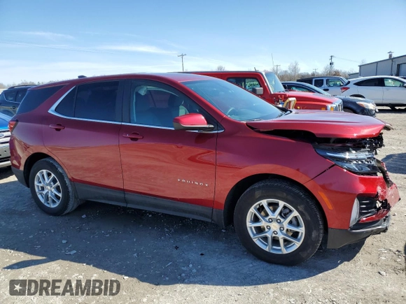 2024 Chevrolet Equinox LT with VIN 3GNAXUEG6RS235271, listed as a Copart auction lot 51453835 with 5,938 mi miles and Salvage Title. Bid and sale history available at DreamBid. Image 4.