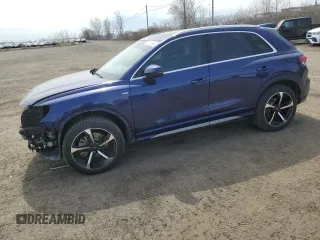 2023 Audi Q3 S line Premium Plus with VIN WA1EECF33P1113806, listed as a Copart auction lot 53911995 with 25,834 mi miles and Salvage title. Bid and sale history available at DreamBid. Image 1.