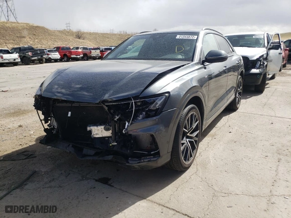 2019 Audi Q8 Premium Plus with VIN WA1EVAF17KD020443, listed as a Copart auction lot 41344872 with 19,208 mi miles. Bid and sale history available at carsss.com. Image 2.