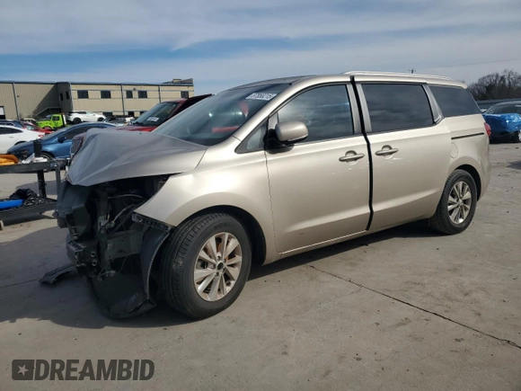 2015 Kia Sedona LX with VIN KNDMB5C1XF6040850, listed as a Copart auction lot 87858215 with 95,579 mi miles and Salvage Title. Bid and sale history available at DreamBid. Image 1.