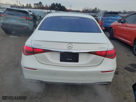 2021 Mercedes-Benz S-Class S 580 with VIN W1K6G7GB9MA038970, listed as a Copart auction lot 41825905 with 58,602 mi miles and Salvage Title. Bid and sale history available at carsss.com. Image 6.