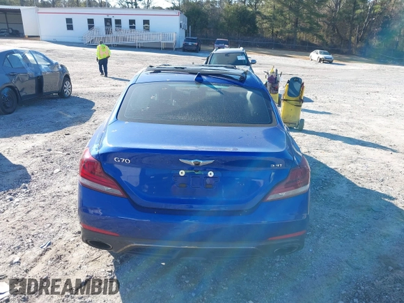 2019 Genesis G70 Advanced with VIN KMTG34LE7KU027701, listed as a IAAI auction lot 41884492 with 60,795 mi miles and . Bid and sale history available at DreamBid. Image 16.
