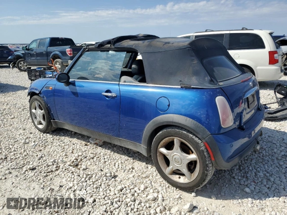 2005 MINI Convertible with VIN WMWRF33495TG11902, listed as a Copart auction lot 45397475 with Not provided miles and Salvage title. Bid and sale history available at DreamBid. Image 2.
