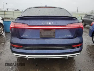 2021 Audi e-tron Sportback Prestige with VIN WA13AAGE2MB020112, listed as a Copart auction lot 44915684 with 35,147 mi miles and . Bid and sale history available at DreamBid. Image 6.